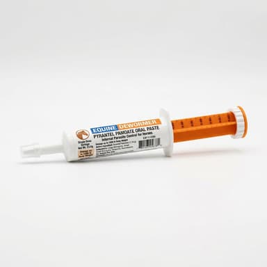Pyrantel pamoate equine paste dewormer tube